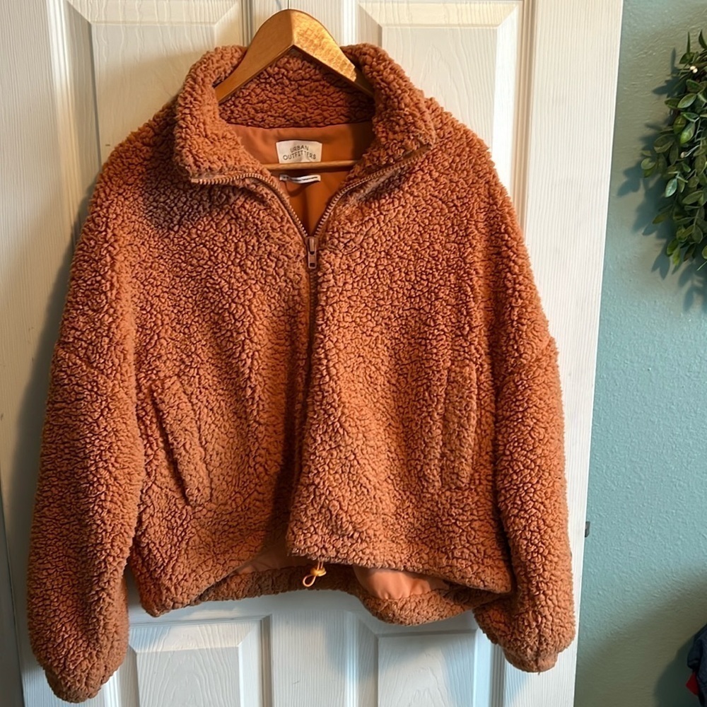 Urban Outfitters full zip fuzzy coat. - Picture 2 of 8
